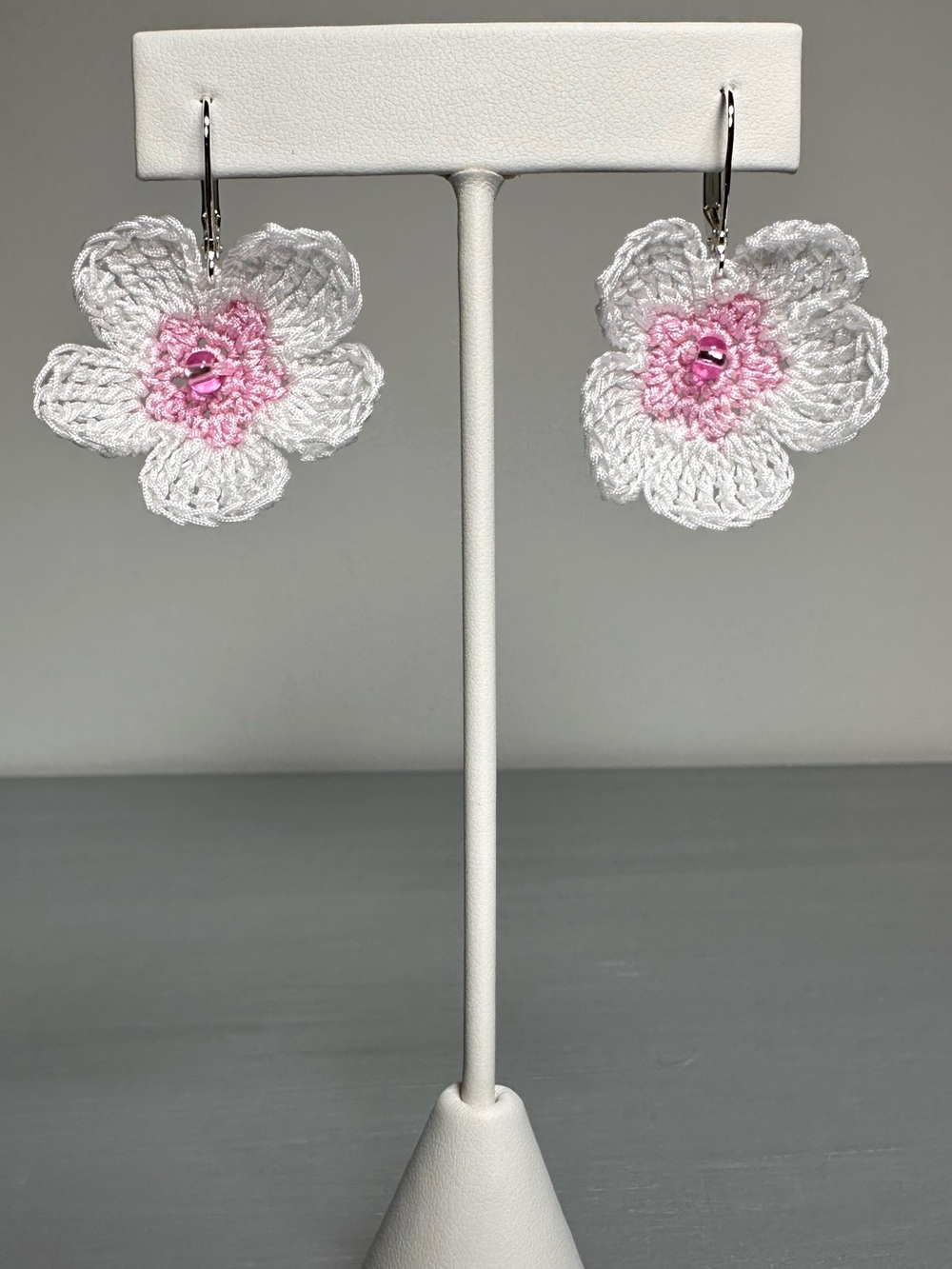 Handmade Crochet Floral Earrings